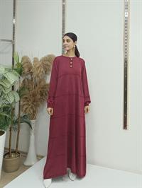 selin salaş elbise bordo