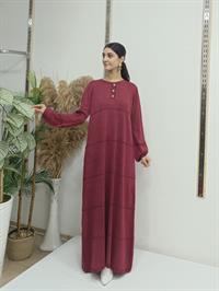 selin salaş elbise bordo