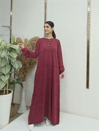 selin salaş elbise bordo