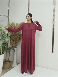 selin salaş elbise bordo