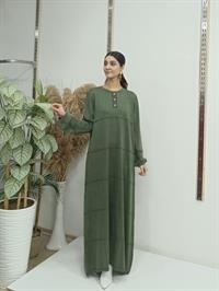 selin salaş elbise hakiyeşil