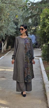 Sude  keten etnik tunik-Gri