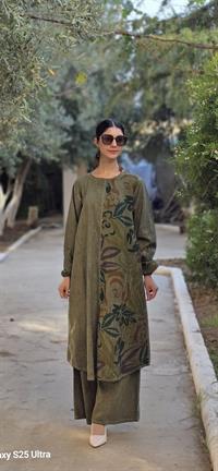 Sude  keten etnik tunik-Haki Yeşil