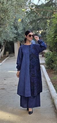 Sude  keten etnik tunik-Lacivert