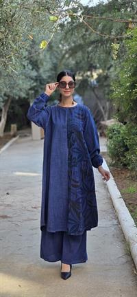 Sude  keten etnik tunik-Lacivert