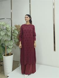 tarz uzun tunik bordo