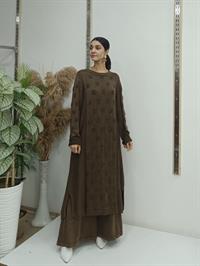 tarz uzun tunik kahverengi