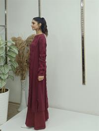 tarz uzun tunik bordo