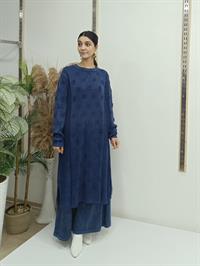 tarz uzun tunik lacivert