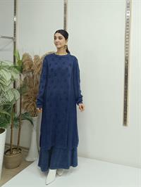 tarz uzun tunik lacivert