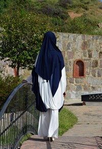 Üç Renkli Salaş Tunik, Lacivert-Beyaz-Kot