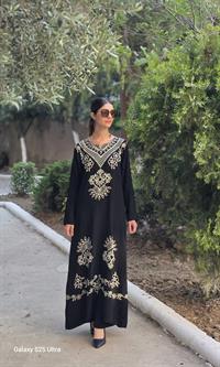 viskon etnik uzun elbise