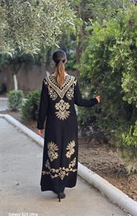 viskon etnik uzun elbise