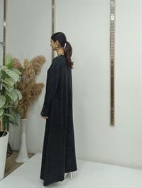 Yandan Düğmeli Elbise Antrasit