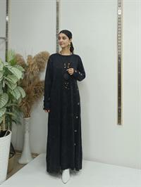 Yandan Düğmeli Elbise Antrasit