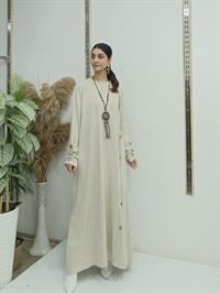 Yandan Düğmeli Elbise Kemik