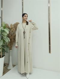 Yandan Düğmeli Elbise Kemik