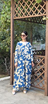 Yaz salaş ikili takım Mavi-Krem