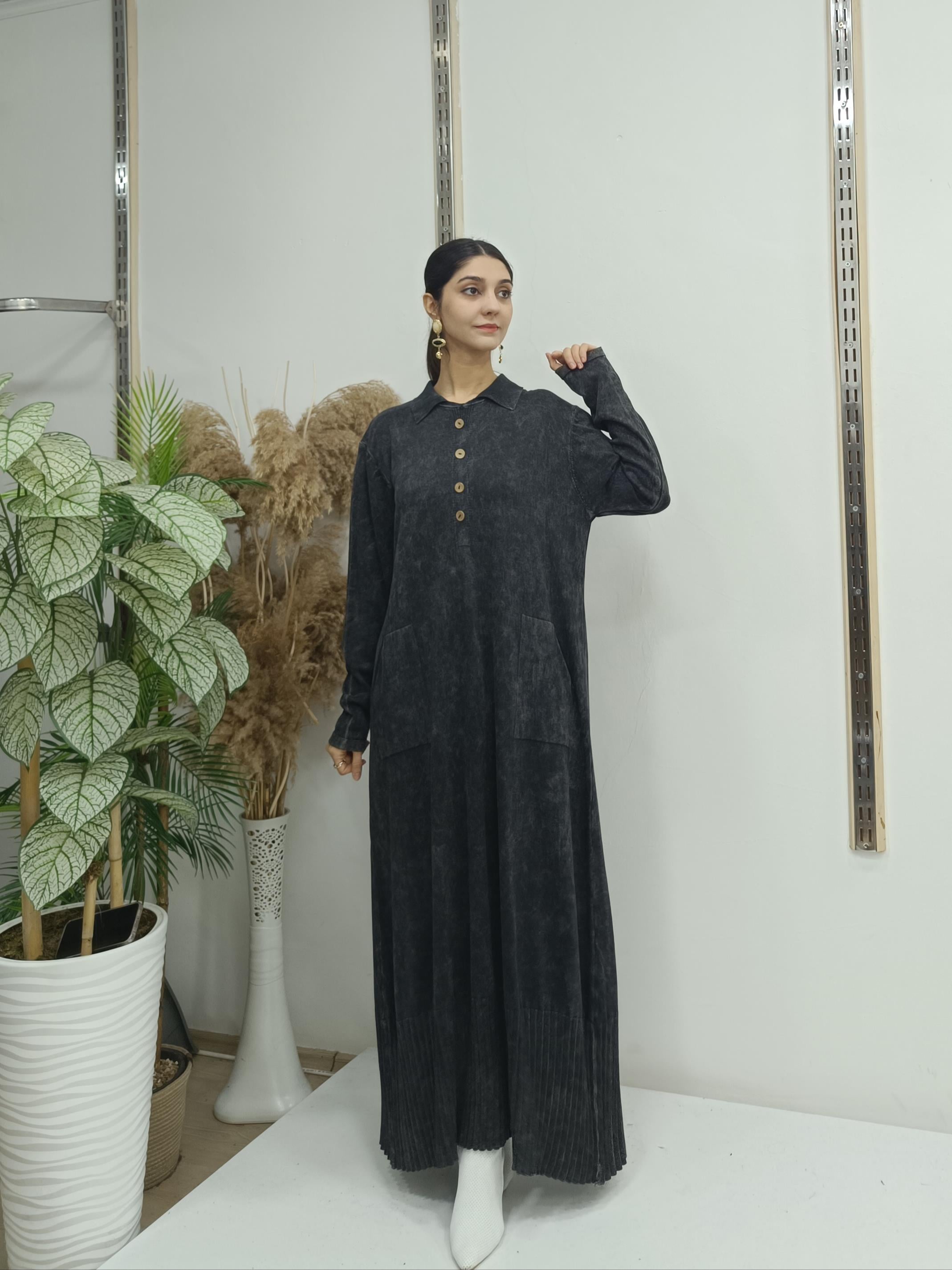 funda salaş elbise antrasit