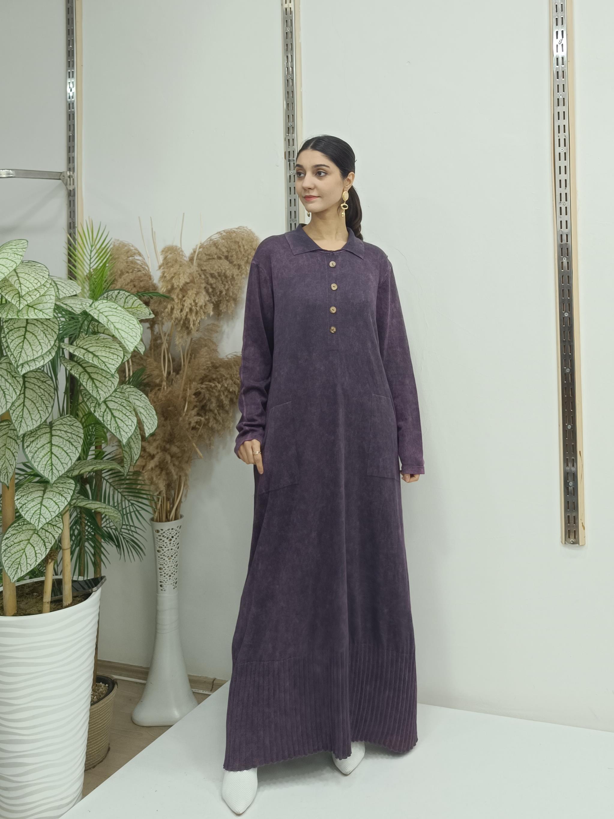 funda salaş elbise mürdüm