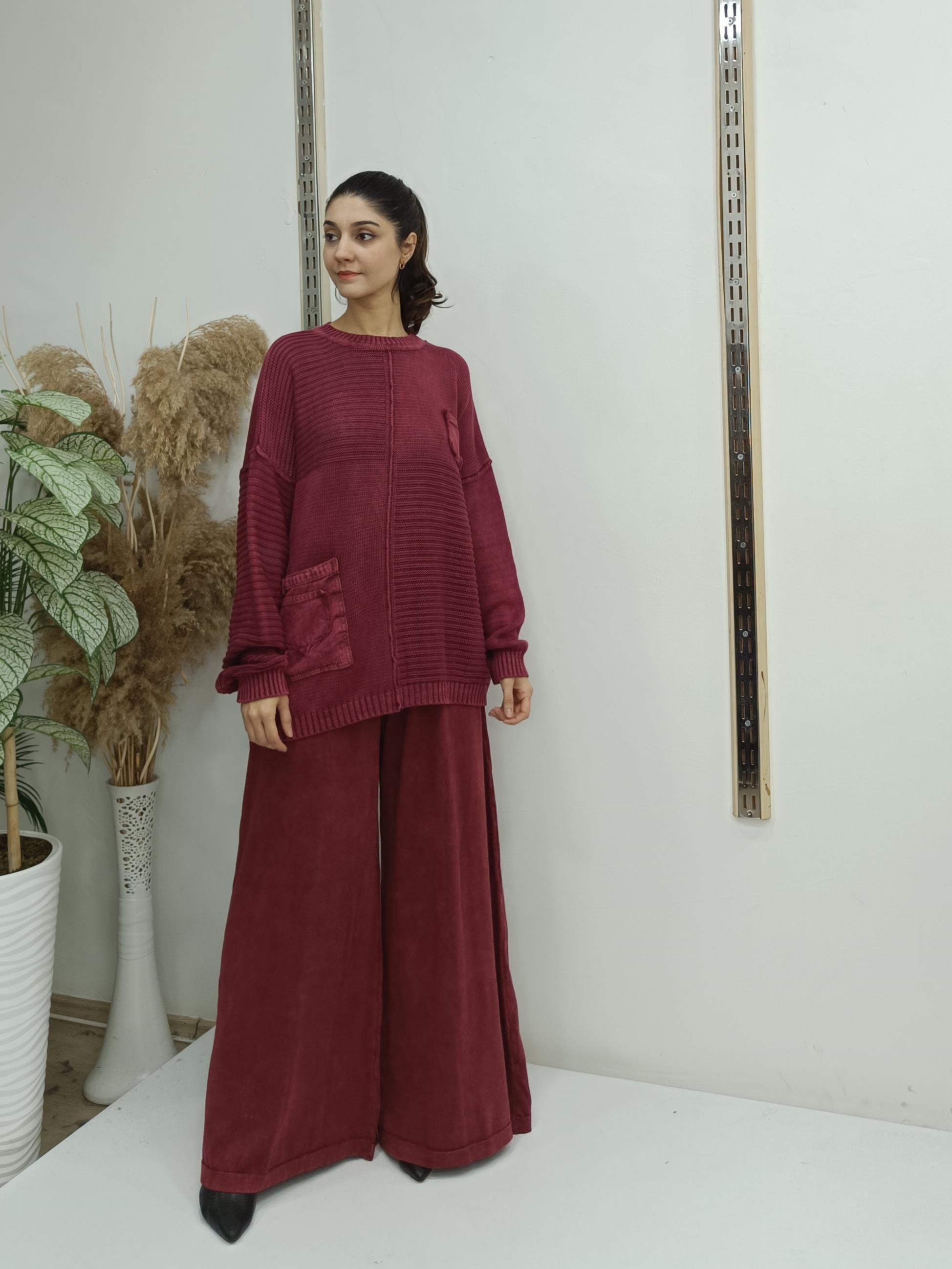 hira kısa tunik bordo