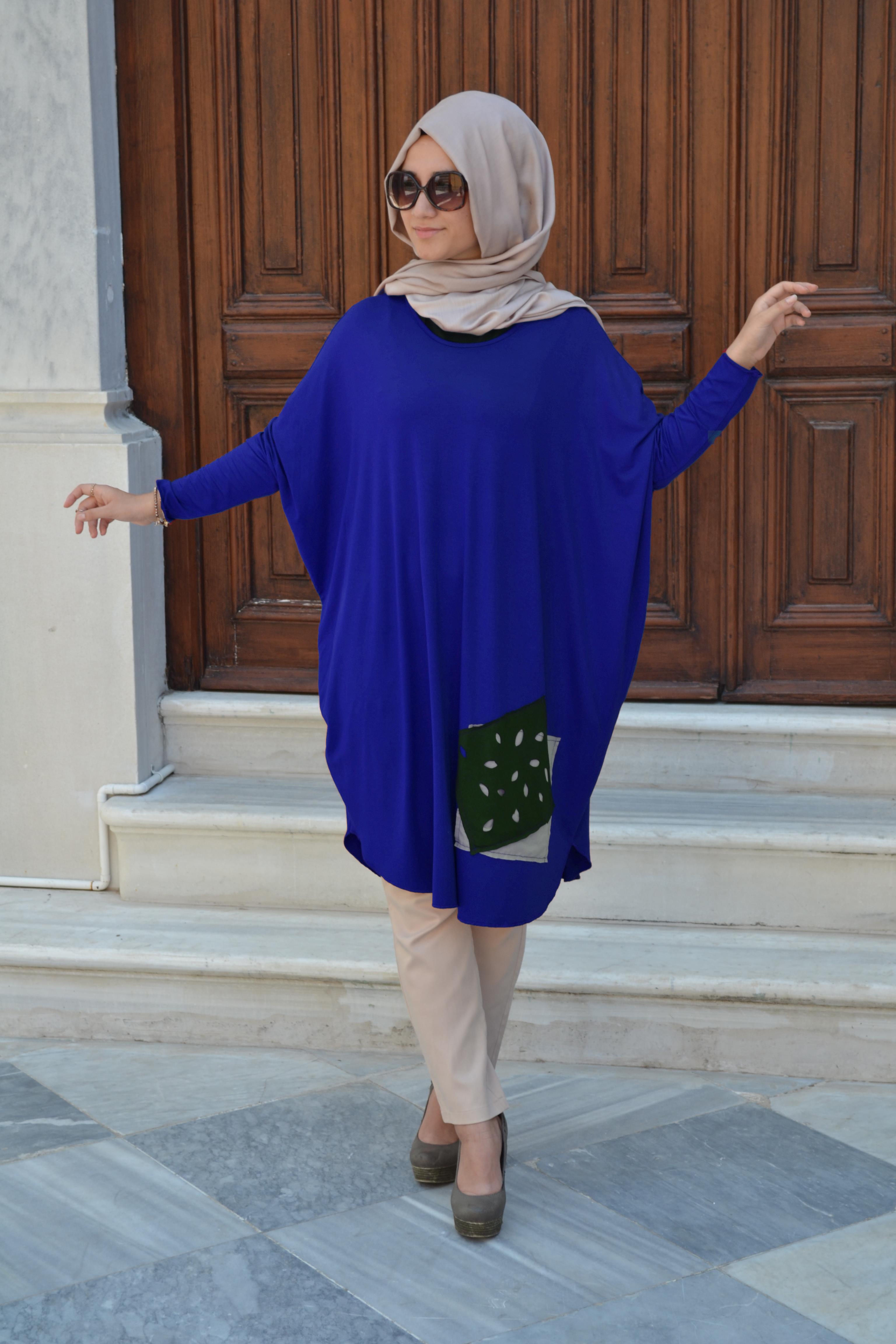 salaş spor tunik saks mavisi