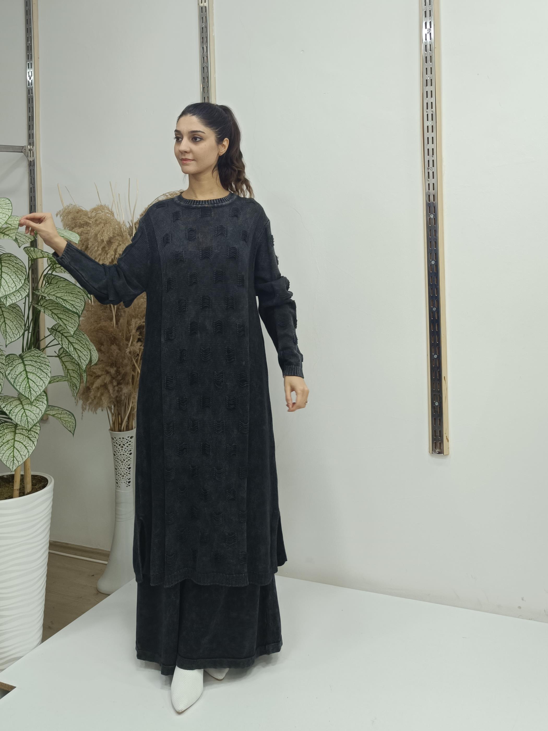 tarz uzun tunik antrasit