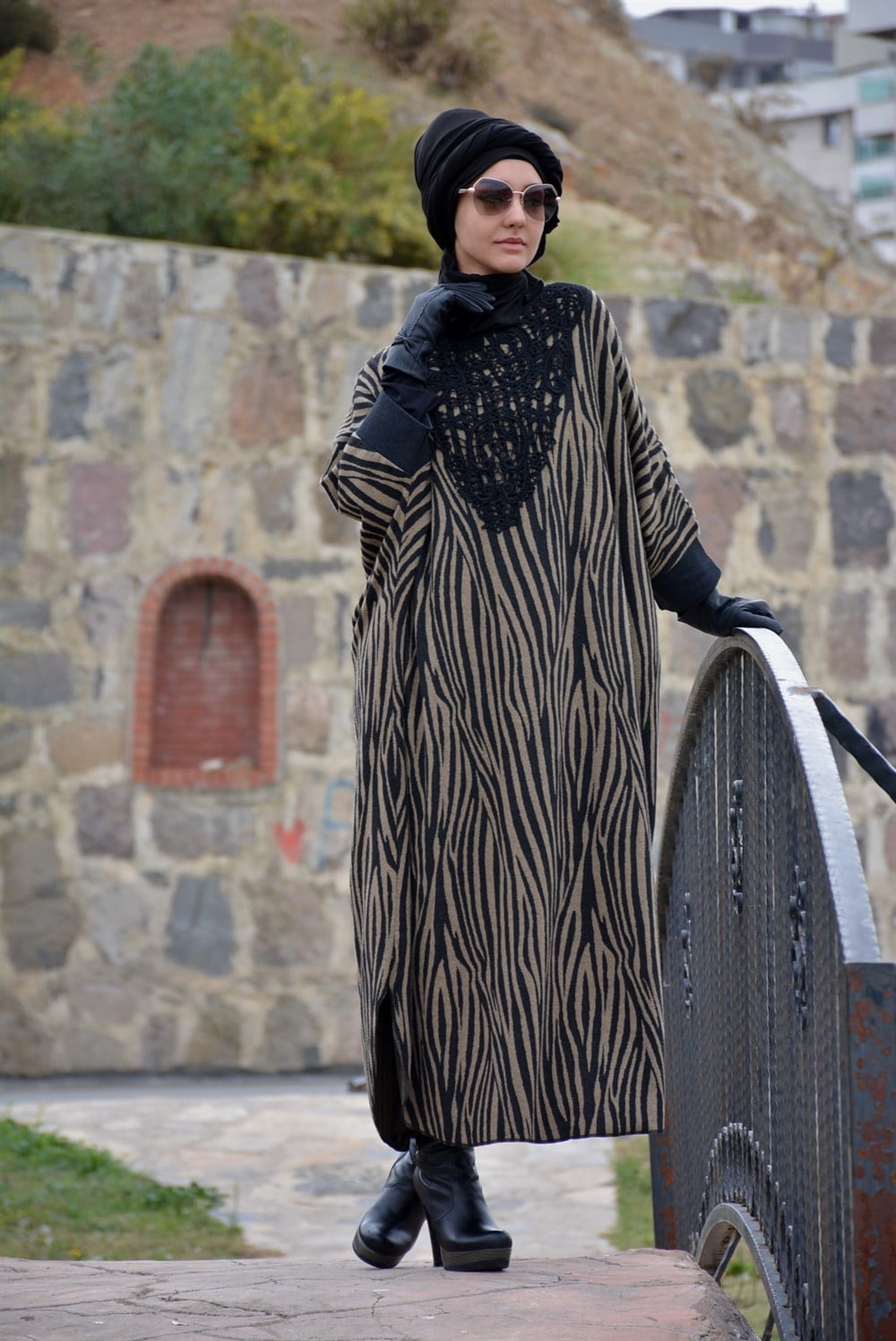 Zebra Uzun Panço - Vizon Siyah