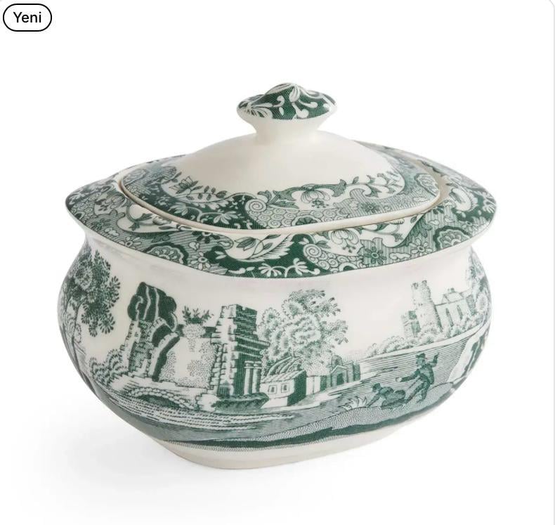Spode Heritage Green Italian Şekerlik