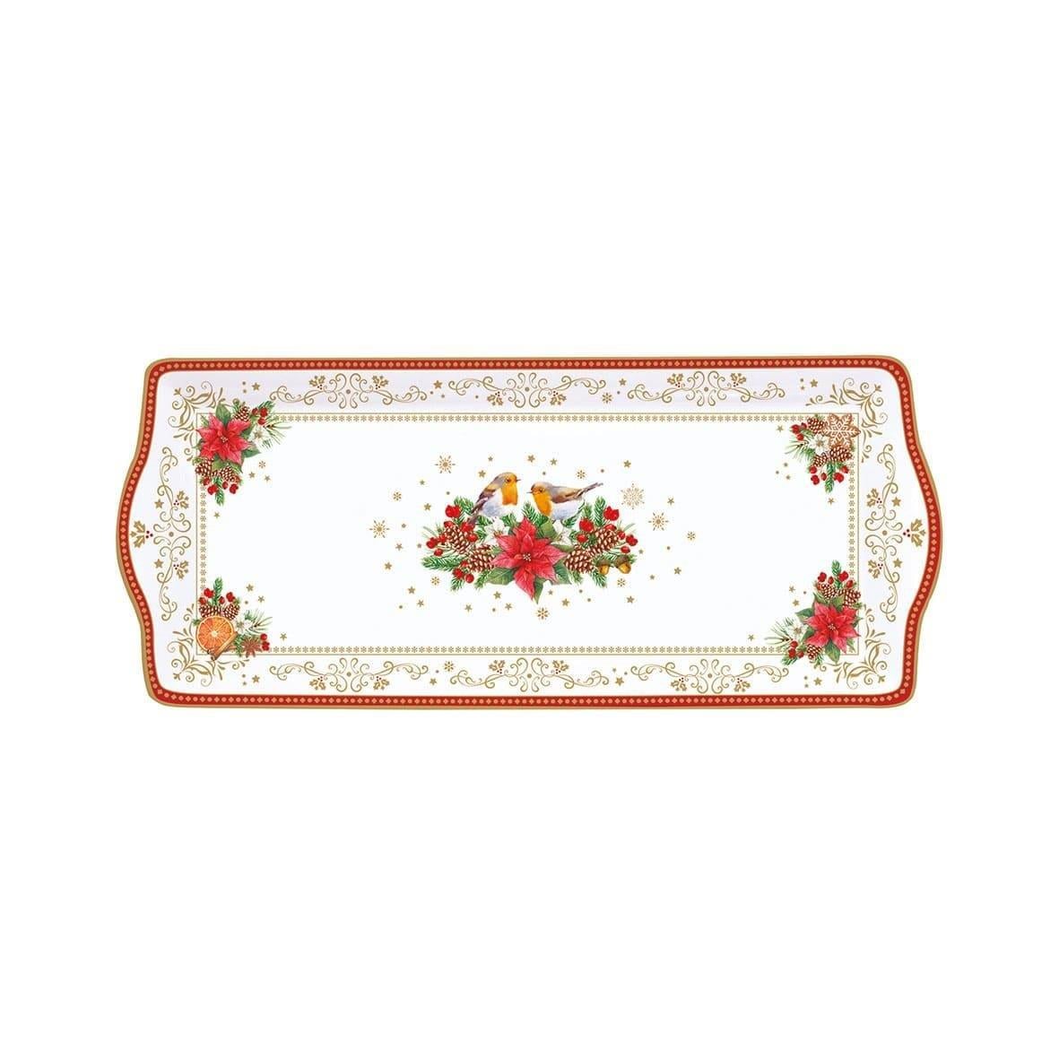 Easy Life Christmas Melody Porselen Kek Servis 35 cm x 15 cm