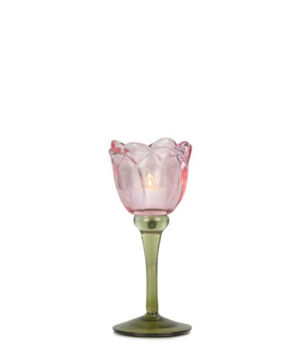 Pembe Cam Kadeh (19 CM)
