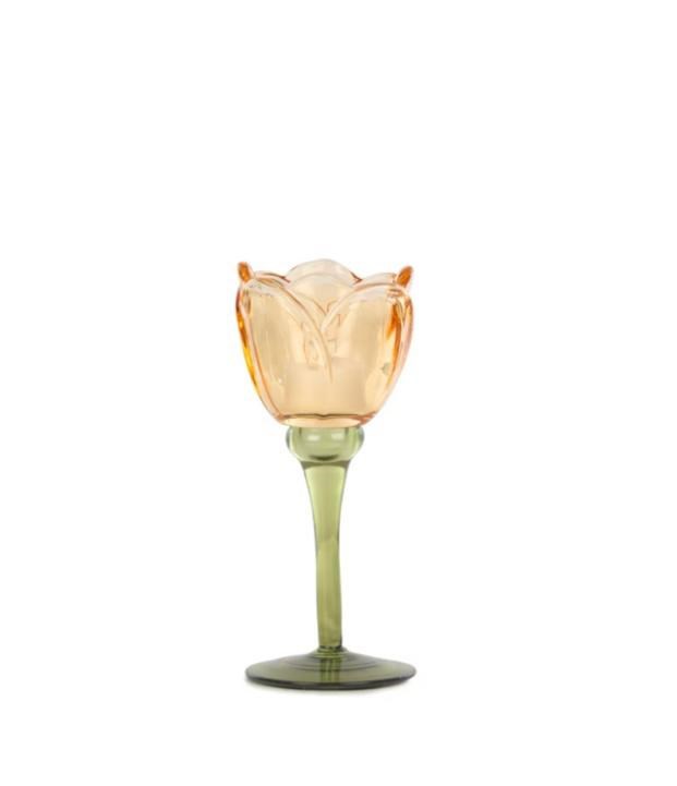 Turuncu Cam Kadeh (19 CM)