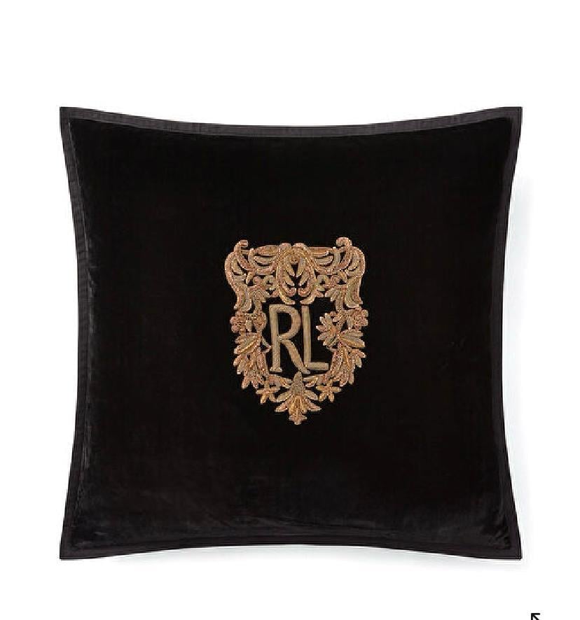 Ralph Lauren Home Glenshire Siyah Logo Detaylı Yastık