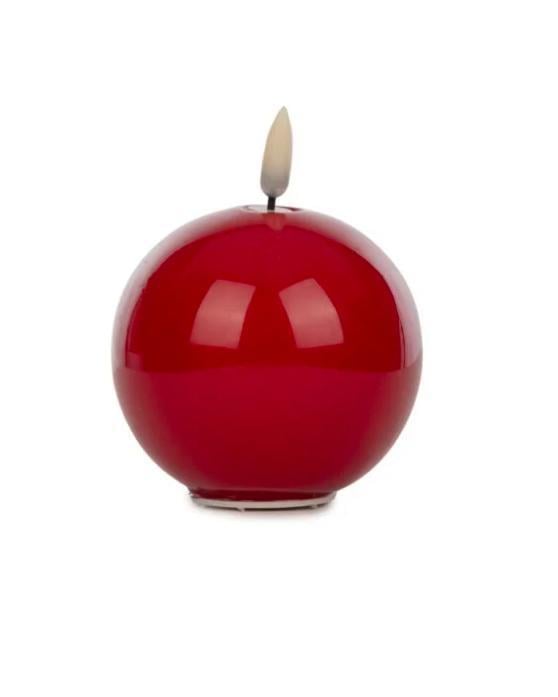Led Işıklı Cam Mum 