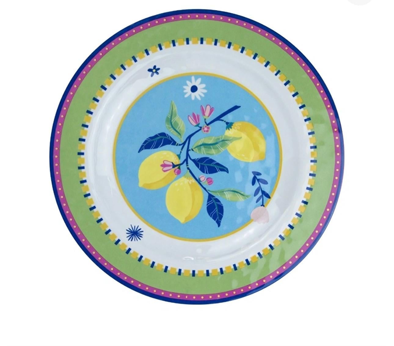 Baci Milano Mamma Mia 6'lı Limon Desenli Yemek Tabağı Seti 