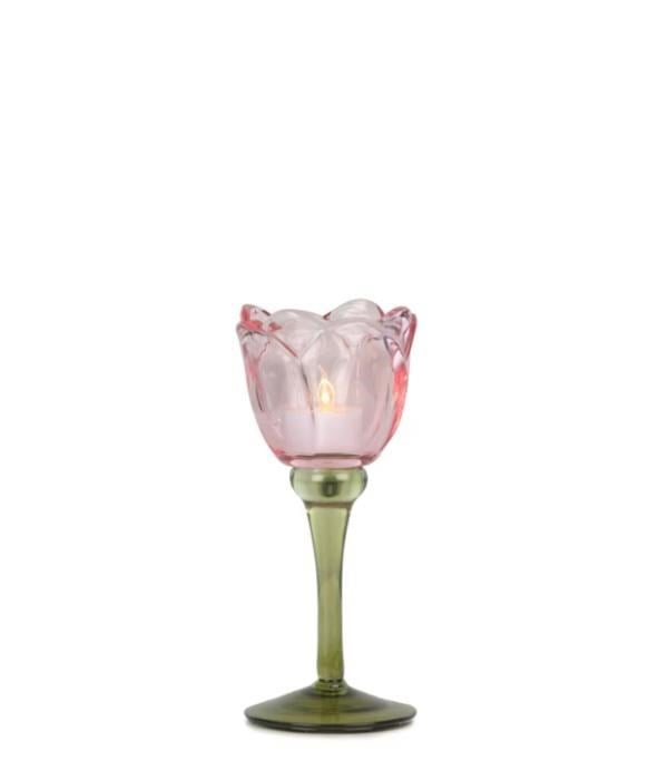 Pembe Cam Kadeh (19 CM)