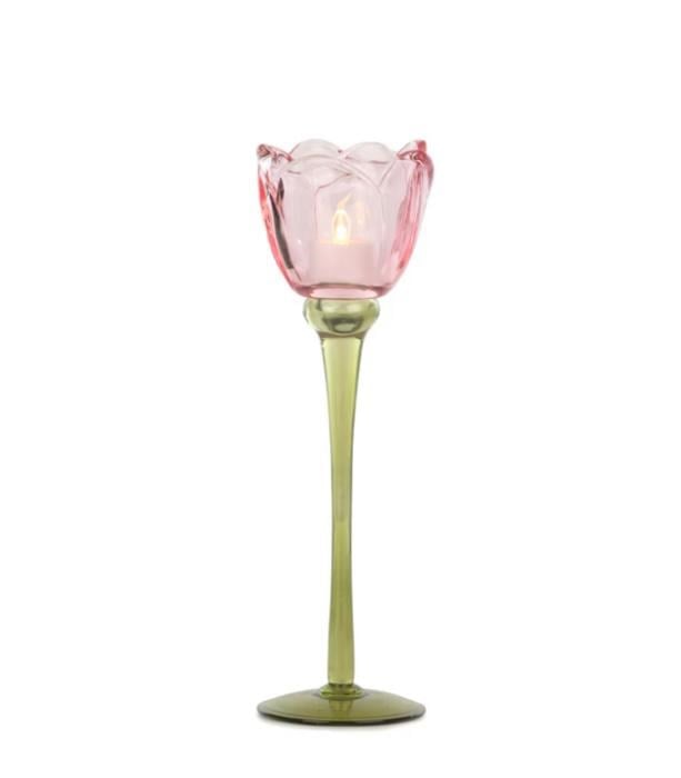 Pembe Cam Kadeh (27 CM)