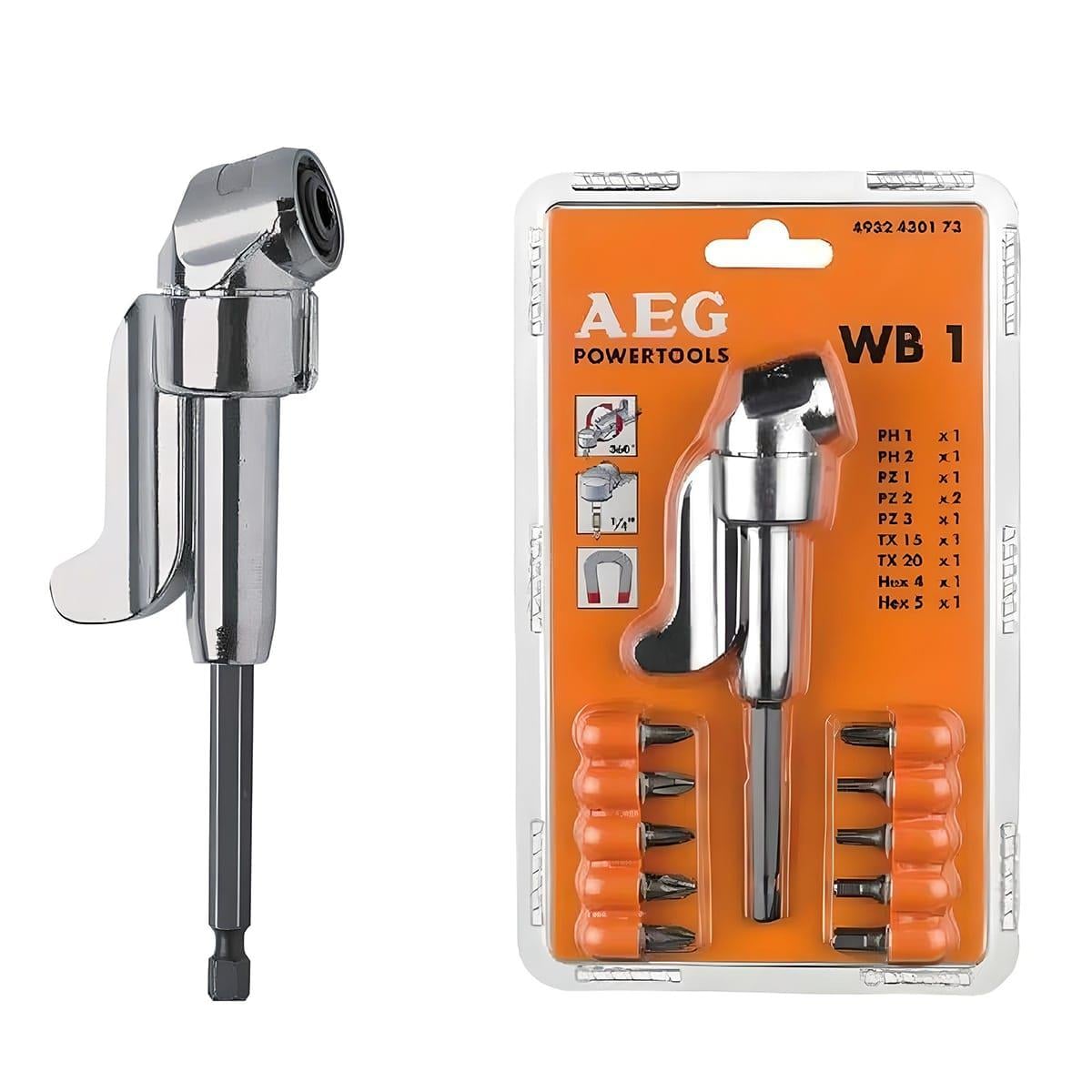 AEG WB1 11 Parça Köşe Vidalama Adaptörü