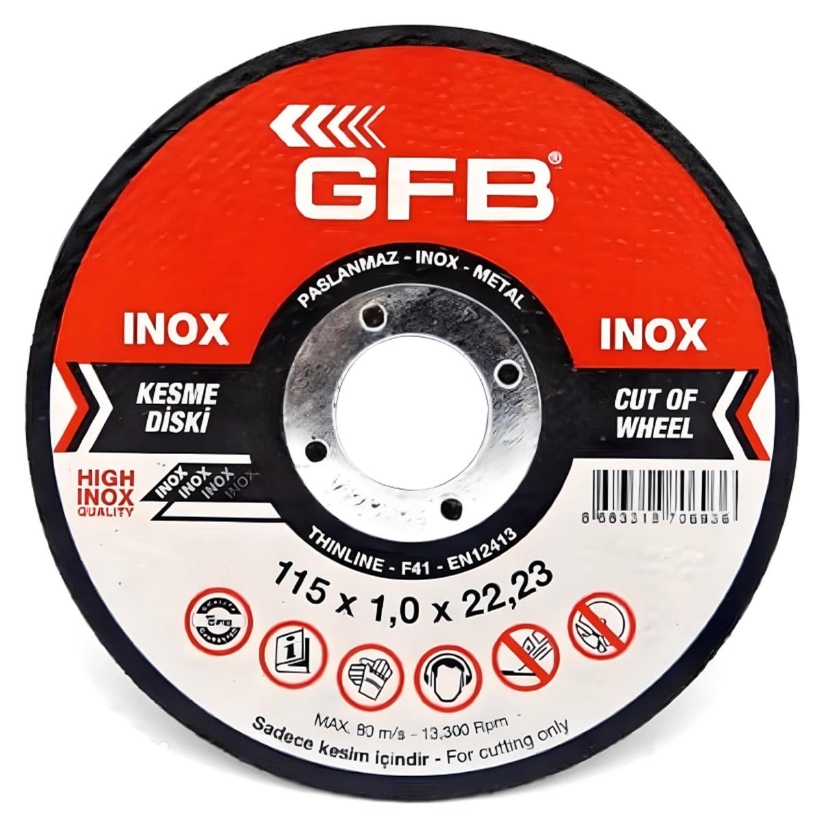 GFB Inox/Metal Kesici 115*1,0*22,23