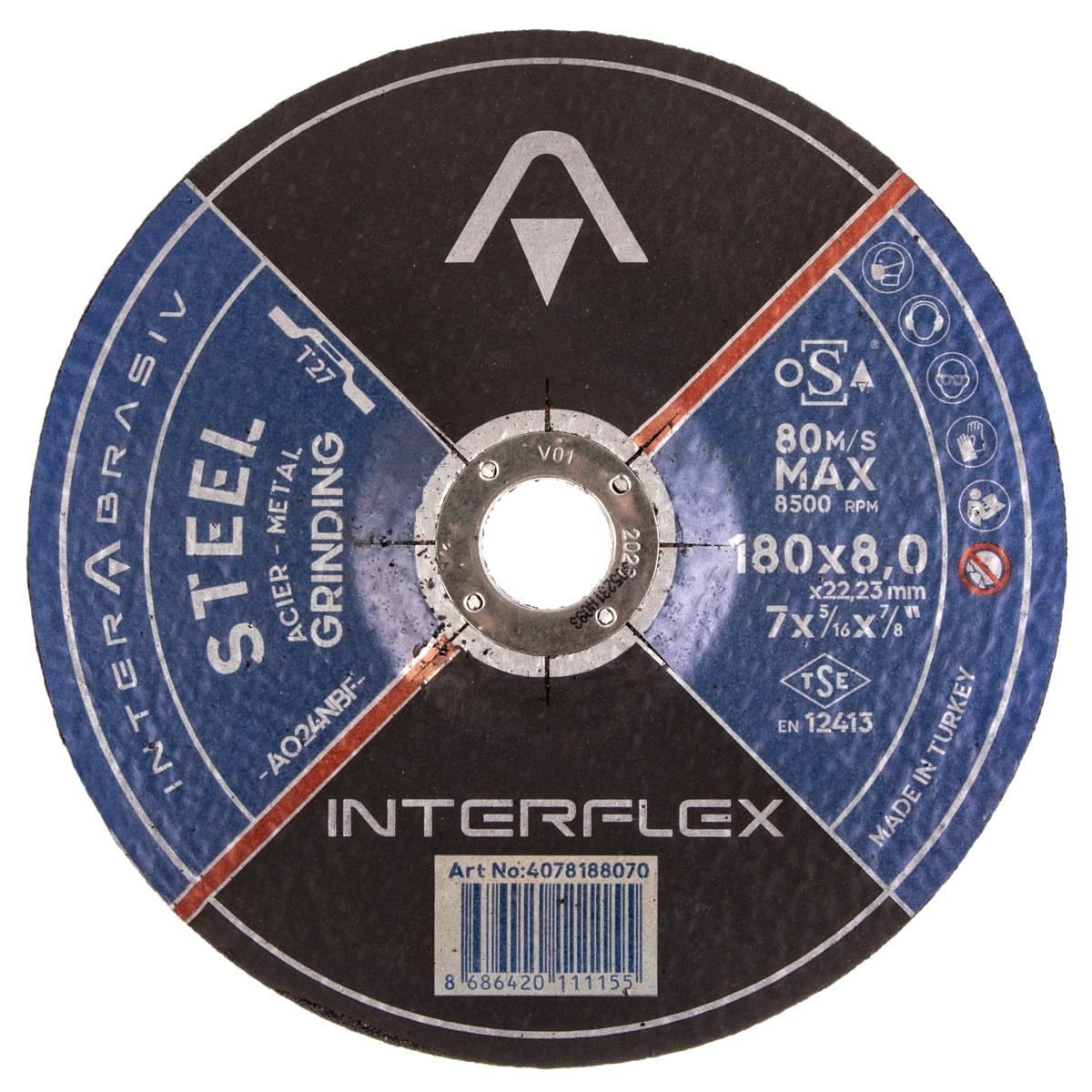 Interflex Metal Taşlama 180*8,0*22,23