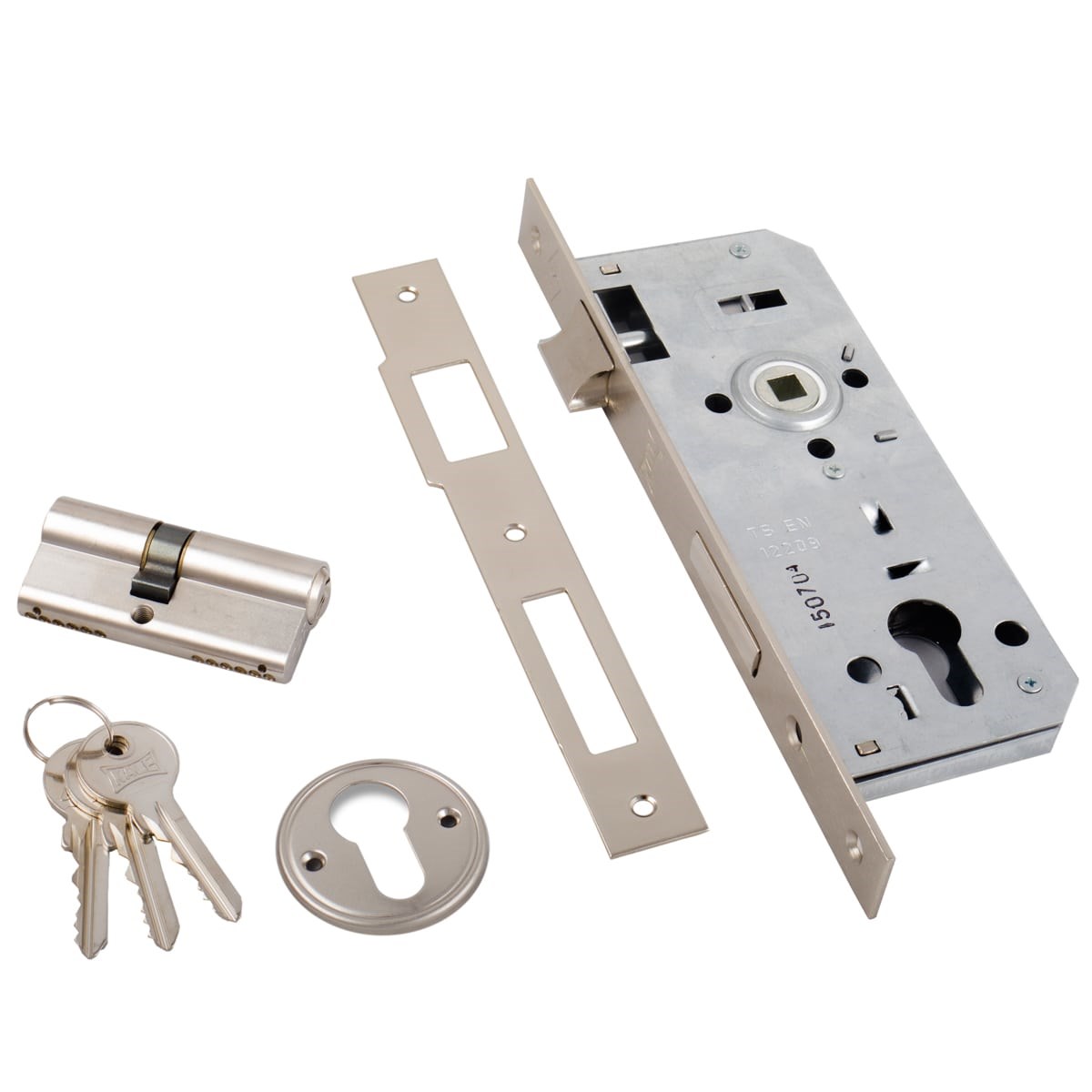 KALE 152 R 40 MM SİLİNDİRLİ DIŞ KAPI KİLİTİ-NİKEL