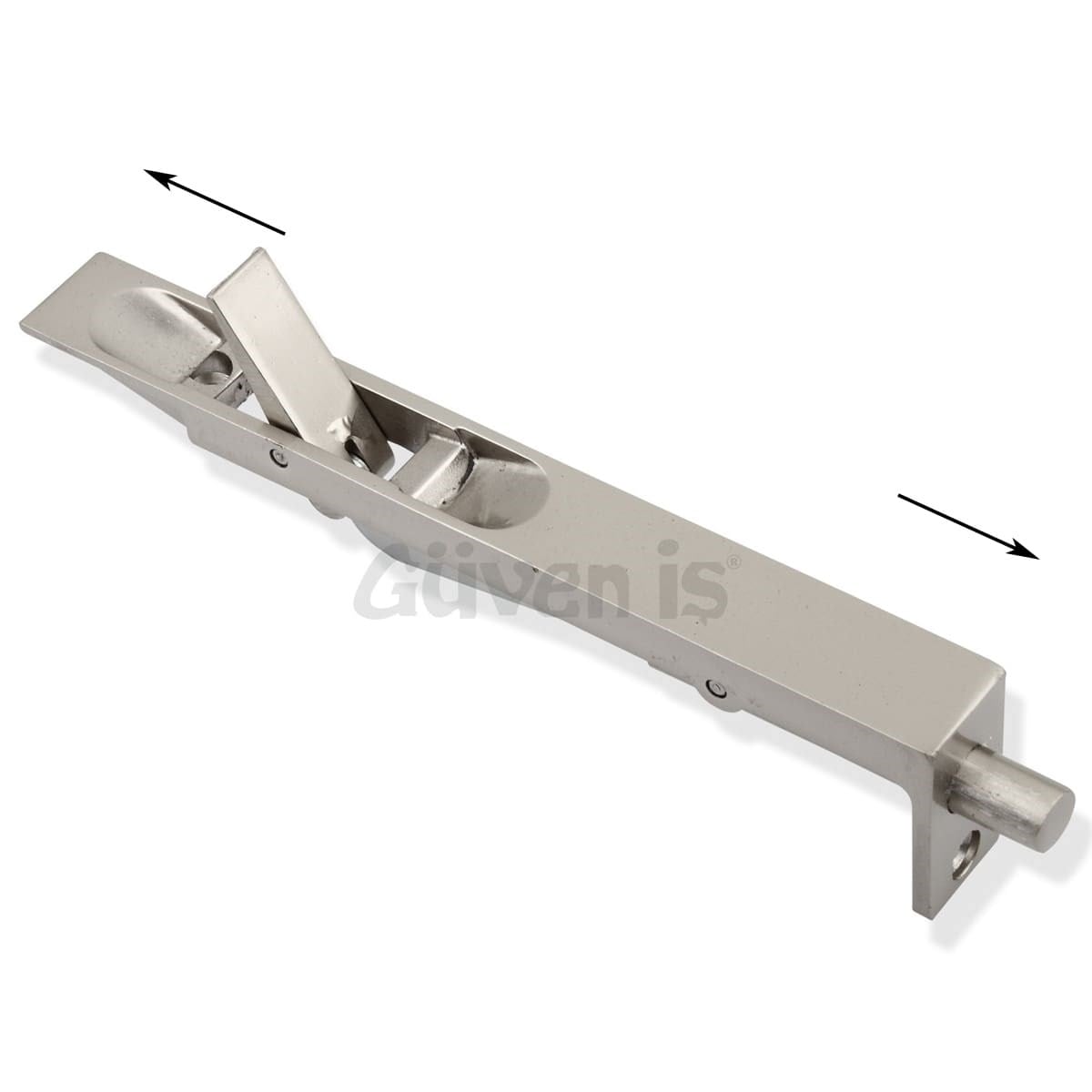 Mandallı Gömme Sürgü Saten 16 cm