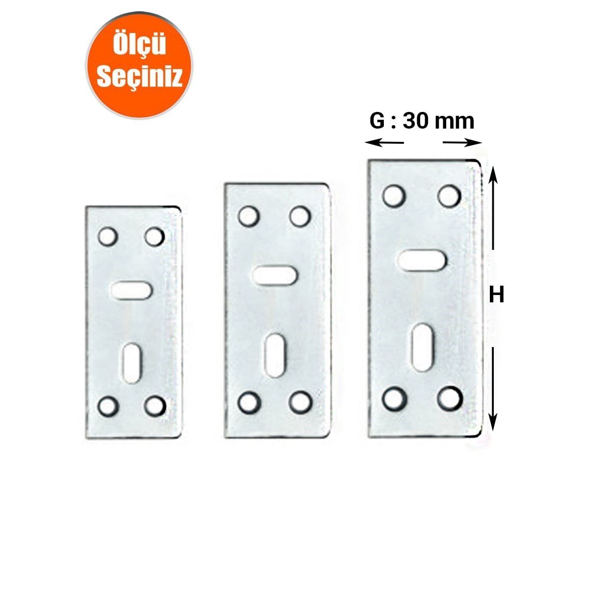 Metal Düz Gönye 30 mm