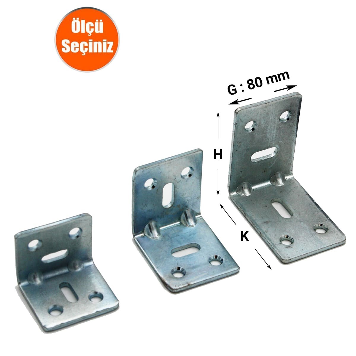 Metal L Gönye 80 mm