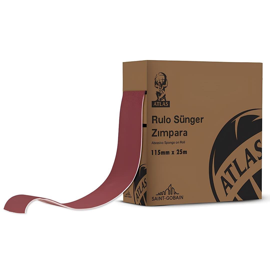 Atlas Rulo Sünger Zımpara 115 mm-25 Metre