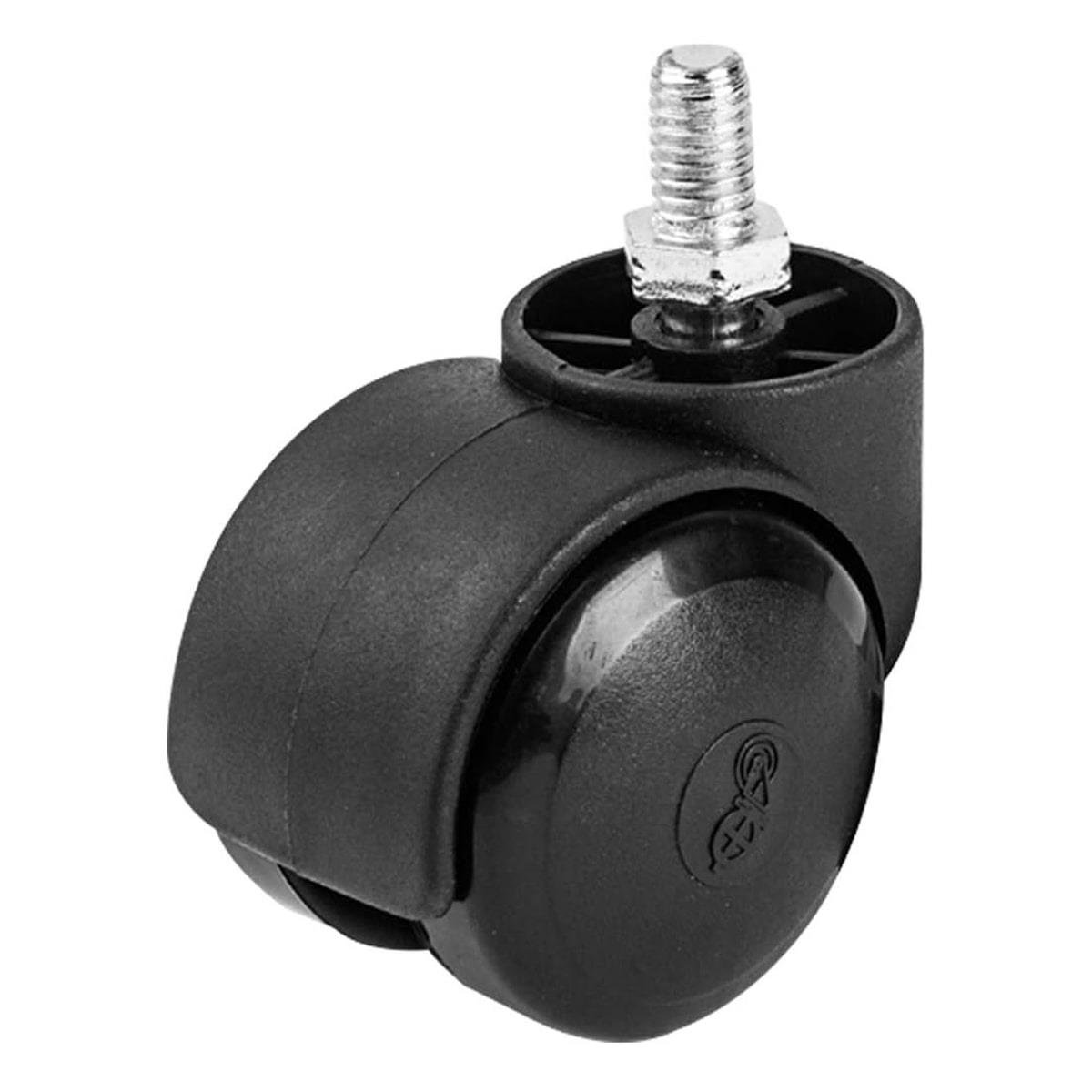 ERTEK 1412 - Plastik Büro Tipi Vidalı Siyah Teker