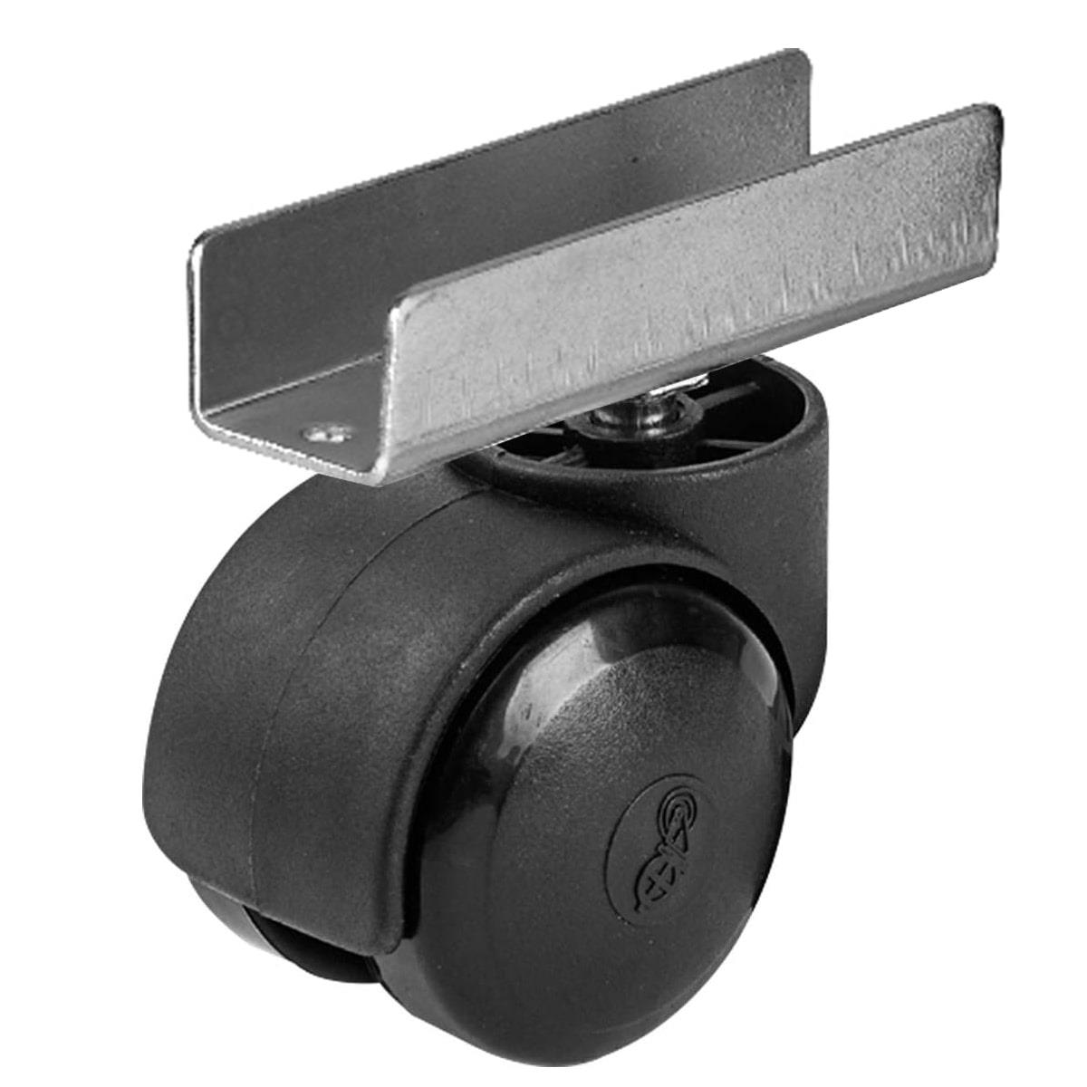 ERTEK 1414 - Plastik Büro Tipi Uzun U Tablalı Siyah Teker