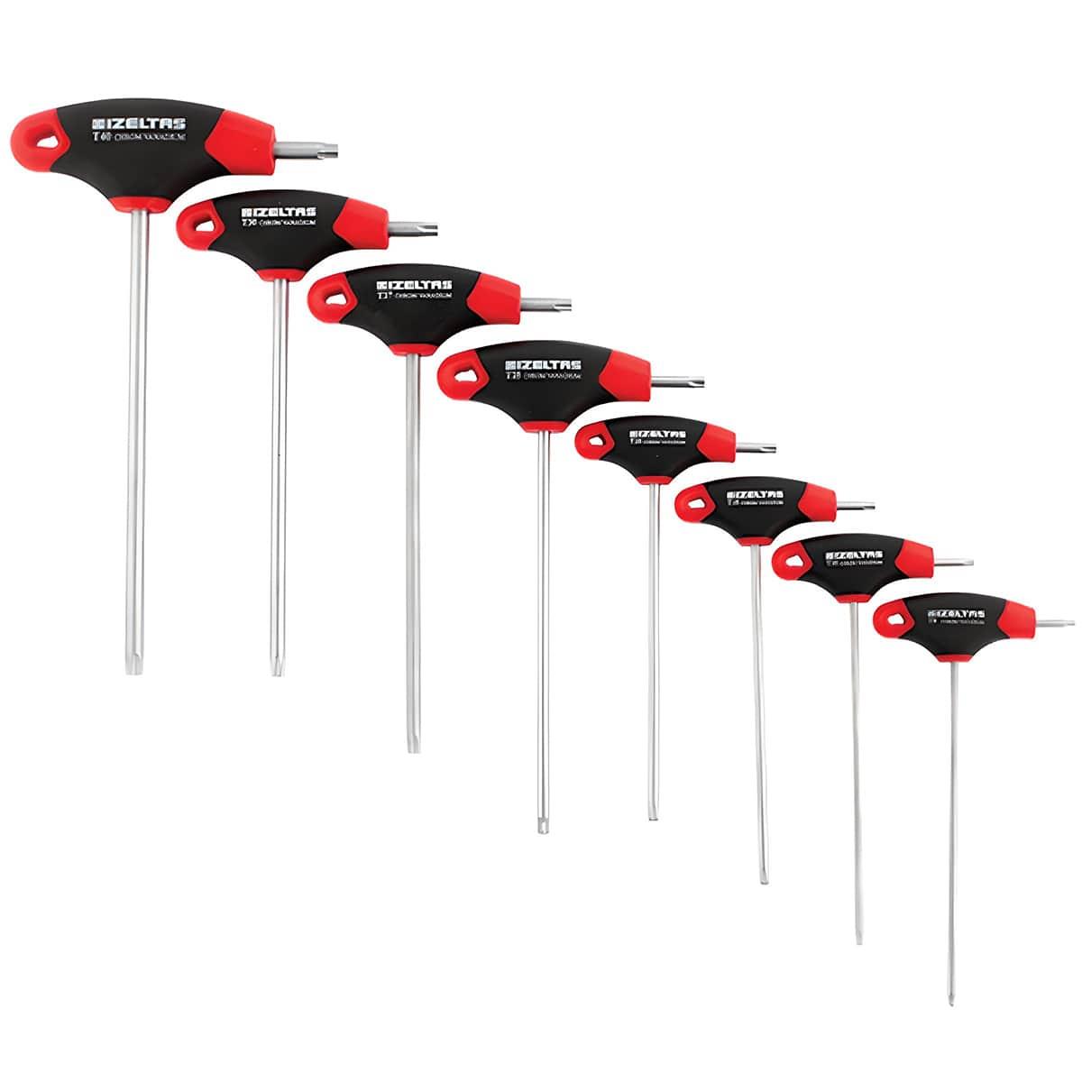 İZELTAŞ 8 Parça T Tipi Torx Allen Anahtar Takımı