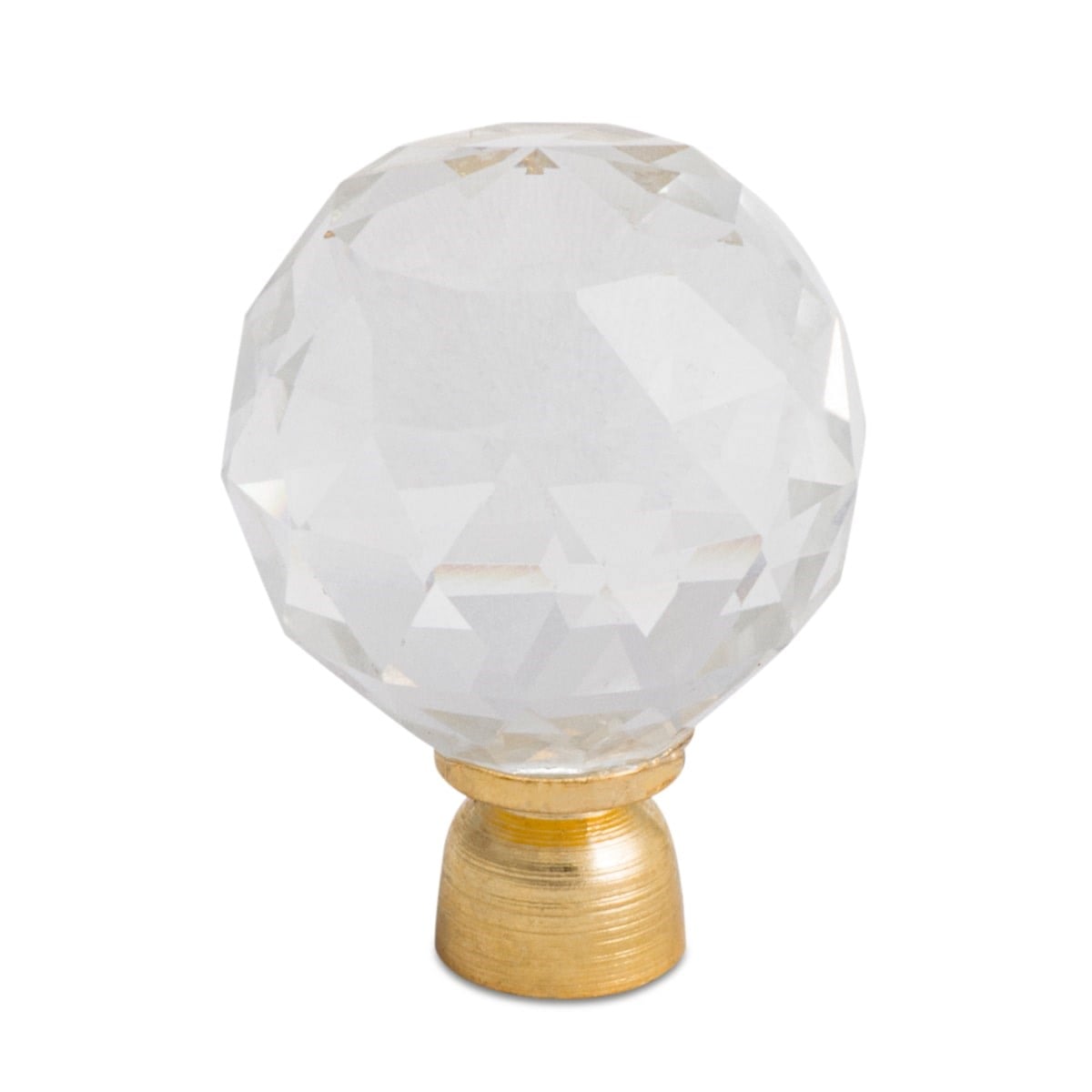 KRİSTAL DÜĞME 30 MM GOLD | ŞEFFAF