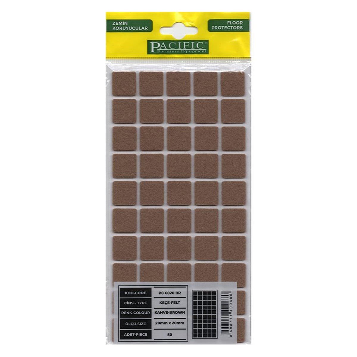 Pacıfıc Kahverengi Keçe-20*20 mm